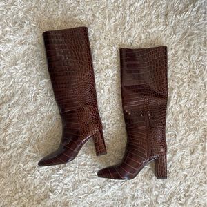 Knee croc boots worn once